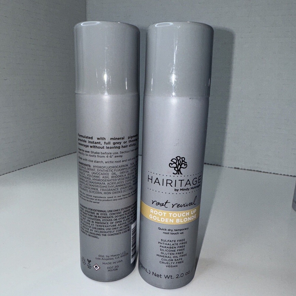 Hairitage Root Touch Up Women 2oz Golden Blonde 2 Pack Root Revival Spray